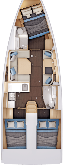 Jeanneau Sun Odyssey 415 en navegación - alquiler de veleros en Canarias y Mallorca con Ecc Yacht Charter